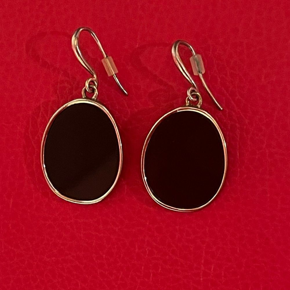 Black stone earrings